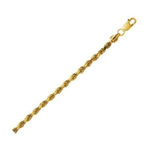 Lite Rope Chain Bracelet in 10k Yellow Gold (3.20 mm)