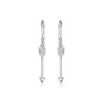 Sterling Silver Arrow Earrings Polished and Textured