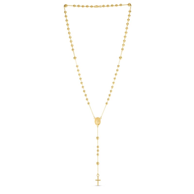 14K Yellow Gold Rosary Necklace 20 inch (50.8 cm)