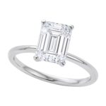 2 Carat Emerald Cut Diamond Solitaire Ring Lab Grown IGI G/VS1 14K White Gold 2 Carat Emerald Cut Diamond Solitaire Ring Lab Grown IGI G/VS1 14K White Gold