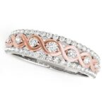 Infinity Diamond Band 3/8 carat 14k White And Rose Gold