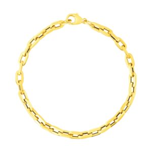 14k Yellow Gold Paperclip Chain Bracelet (4.20 mm) 7.5 inches (19.05 cm)
