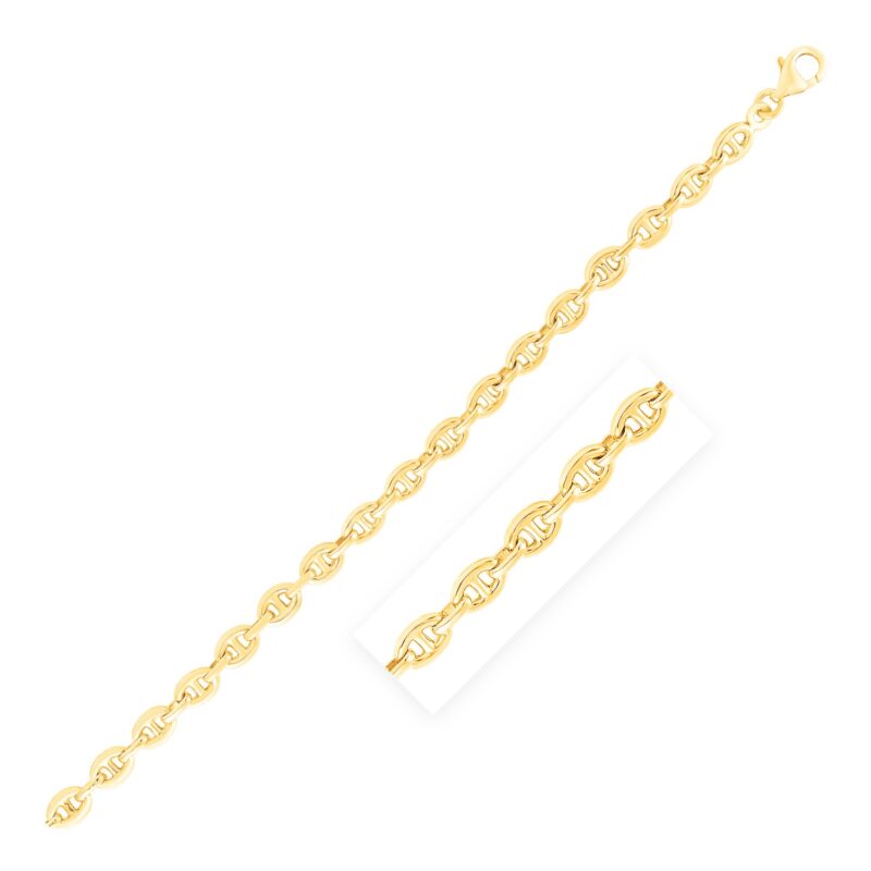 14k Yellow Gold Mariner Link Bracelet High Polish (5.40 mm)