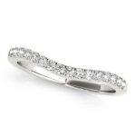 Curvy Pave Set Diamond Wedding Band 1/5 cttw 14k White Gold