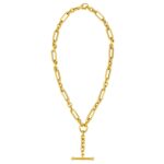 Toggle Necklace with Alternating Chain in 14K Yellow Gold