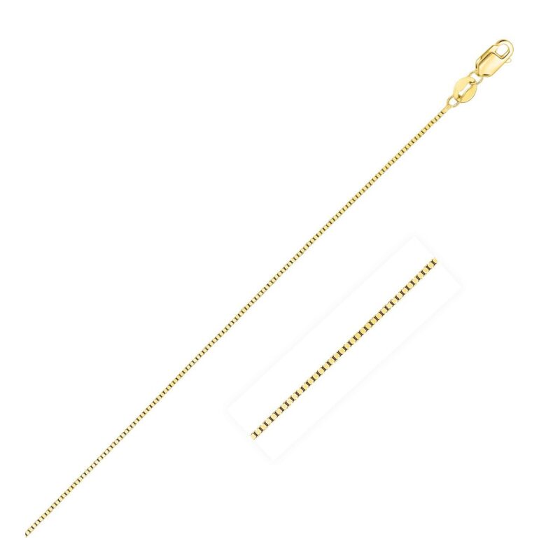 10k Solid Gold Classic Box Chain 18 inch 45 cm