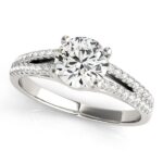 Split Shank Round Diamond Engagement Ring 1.1 carat 14k White Gold Split Shank Round Diamond Engagement Ring 1.1 carat 14k White Gold