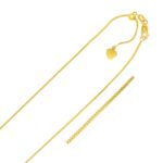 14k Yellow Gold Adjustable Franco Chain Necklace 1 mm
