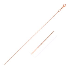 Double Extendable Cable Chain in 14k Rose Gold 1 mm