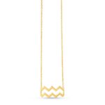 14K Yellow Gold Aquarius Necklace