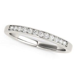 Diamond Wedding Band 1/8 cttw 14k White Gold