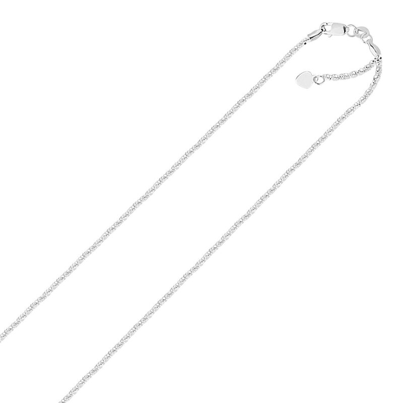 Sterling Silver Adjustable Sparkle Chain 1.5mm