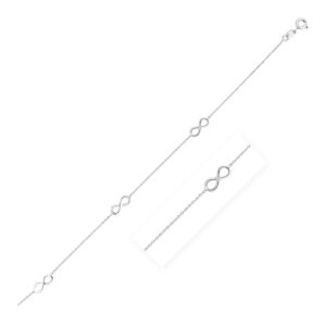 Infinity Ankle Bracelet Sterling Silver