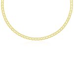 14k Yellow Gold Men's Necklace with Track Design Links 14k Yellow Gold Men's Necklace with Track Design Links