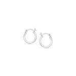 Thin and Small Hoop Earrings Sterling Silver Polished (2x10mm)