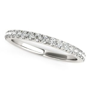 Pave Set Diamond Wedding Ring 1/4 cttw 14k White Gold