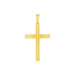 14k Yellow Gold Polished Cross Pendant
