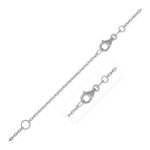 14k White Gold Extendable Cable Chain Necklace (1.20 mm)