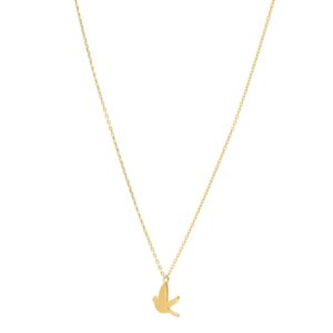 Dove Necklace in 14K Yellow Gold