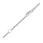 18k White Gold Extendable Cable Chain (1.80 mm)