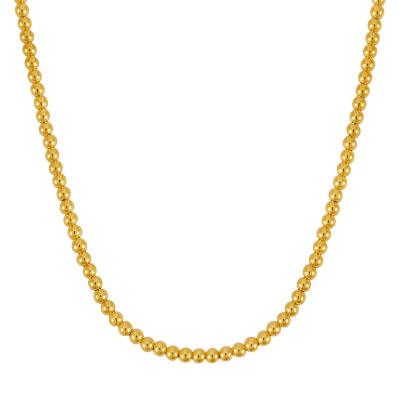 14k Yellow Gold Bead Chain Necklace (5mm)