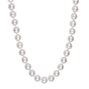 14K Gold 9 mm Pearl Necklace with Ball Clasp 18 inch 45 cm