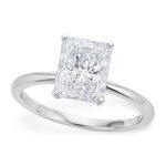 3 Carat Radiant Lab Grown Diamond Solitaire Ring 14K White Gold IGI G/VS1 3 Carat Radiant Lab Grown Diamond Solitaire Ring 14K White Gold IGI G/VS1