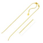 Adjustable Box Chain Sterling Silver Yellow Finish (1.4 mm)
