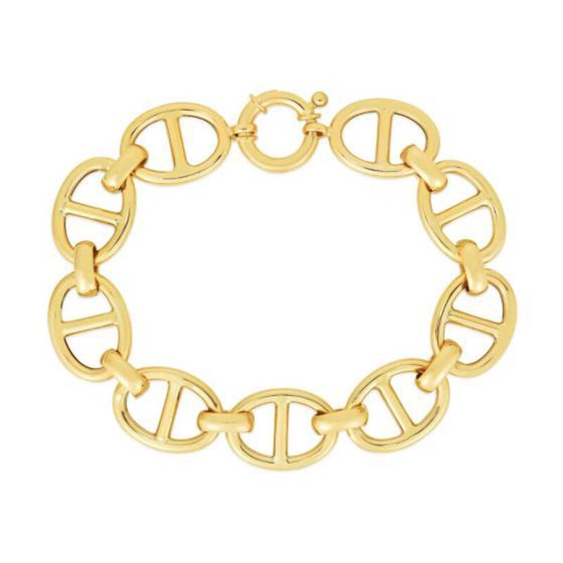 14k Yellow Gold Mariner Link Bracelet (13.8 mm)