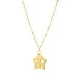 Cutout Star Necklace in 14K Yellow Gold