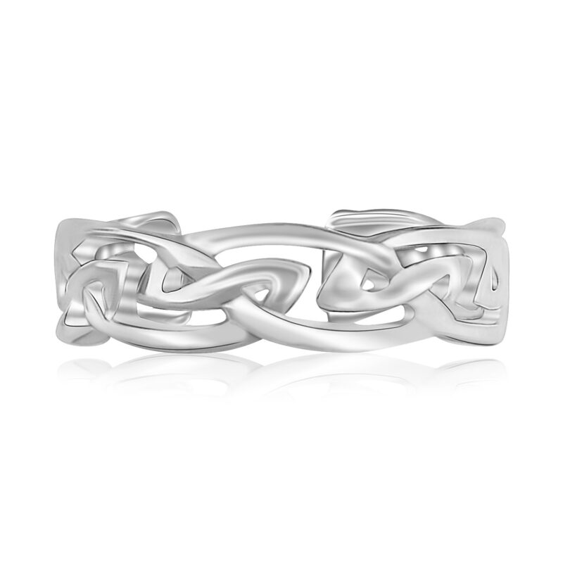 Sterling Silver Celtic Toe Ring Rhodium Plated