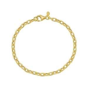 14K Yellow Gold Cable Chain Bracelet (3.30 mm)
