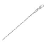 14k White Gold French Cable Chain (1.30 mm)