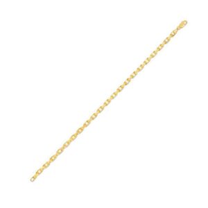 14k Yellow Gold French Cable Chain Bracelet (3.60 mm)