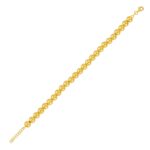 Polished 7mm Bead Bracelet in 14K Yellow Gold