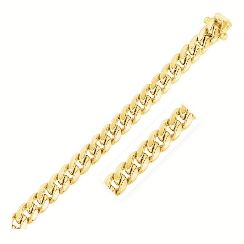 10k Thick Gold Solid Miami Cuban Chain Necklace 10.7 mm