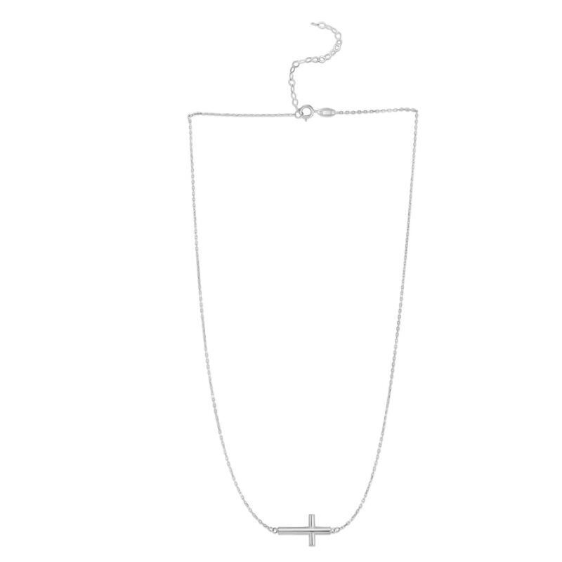 14K White Gold Diamond Cut Figaro Chain