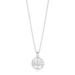 Tree of Life Necklace 925 Sterling Silver Round Pendant