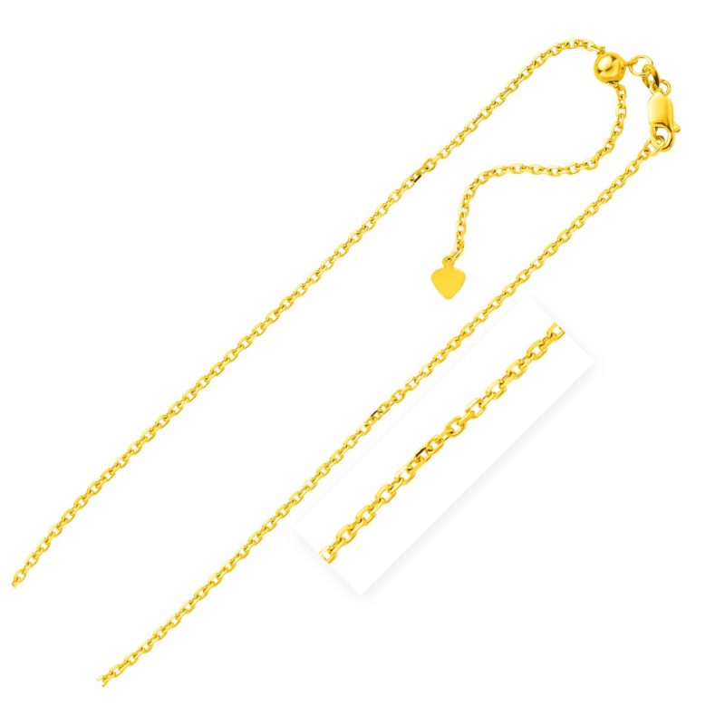 Adjustable Cable Chain 925 Sterling Silver Rose Finish (1.80 mm)