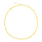 14k Gold Necklace with Polished Circles with Lobster Clasp 16.25 inch