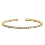 4 Carat Lab Grown Diamond Tennis Bracelet in 14k Yellow Gold 4 Carat Lab Grown Diamond Tennis Bracelet in 14k Yellow Gold