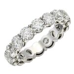 4 Carat Lab Grown Diamond Eternity Ring with Diamonds All Around Round Cut 14k White Gold 4 Carat Lab Grown Diamond Eternity Ring with Diamonds All Around Round Cut 14k White Gold