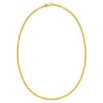14K Yellow Gold Charm Link Cable Chain Necklace 3.3 mm 18 inch 45 cm