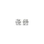 1 Carat Lab Grown Round Diamond Stud Earrings 14k White Gold