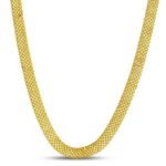 14k Yellow Gold Bismark Chain Necklace 7 mm