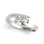 Round Two Stone Common Prong Diamond Ring 1/2 carat 14k White Gold Round Two Stone Common Prong Diamond Ring 1/2 carat 14k White Gold