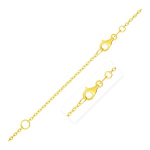 Extendable Cable Chain in 14k Yellow Gold 1.5 mm