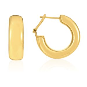 14k Gold Large Omega C Hoops