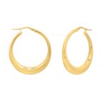Oval Electroform Hoop Earrings in 14K Yellow Gold Oval Electroform Hoop Earrings in 14K Yellow Gold