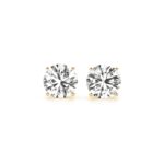 4 Carat Lab Grown Round Diamond Earrings 14k Yellow Gold 4 Carat Lab Grown Round Diamond Earrings 14k Yellow Gold